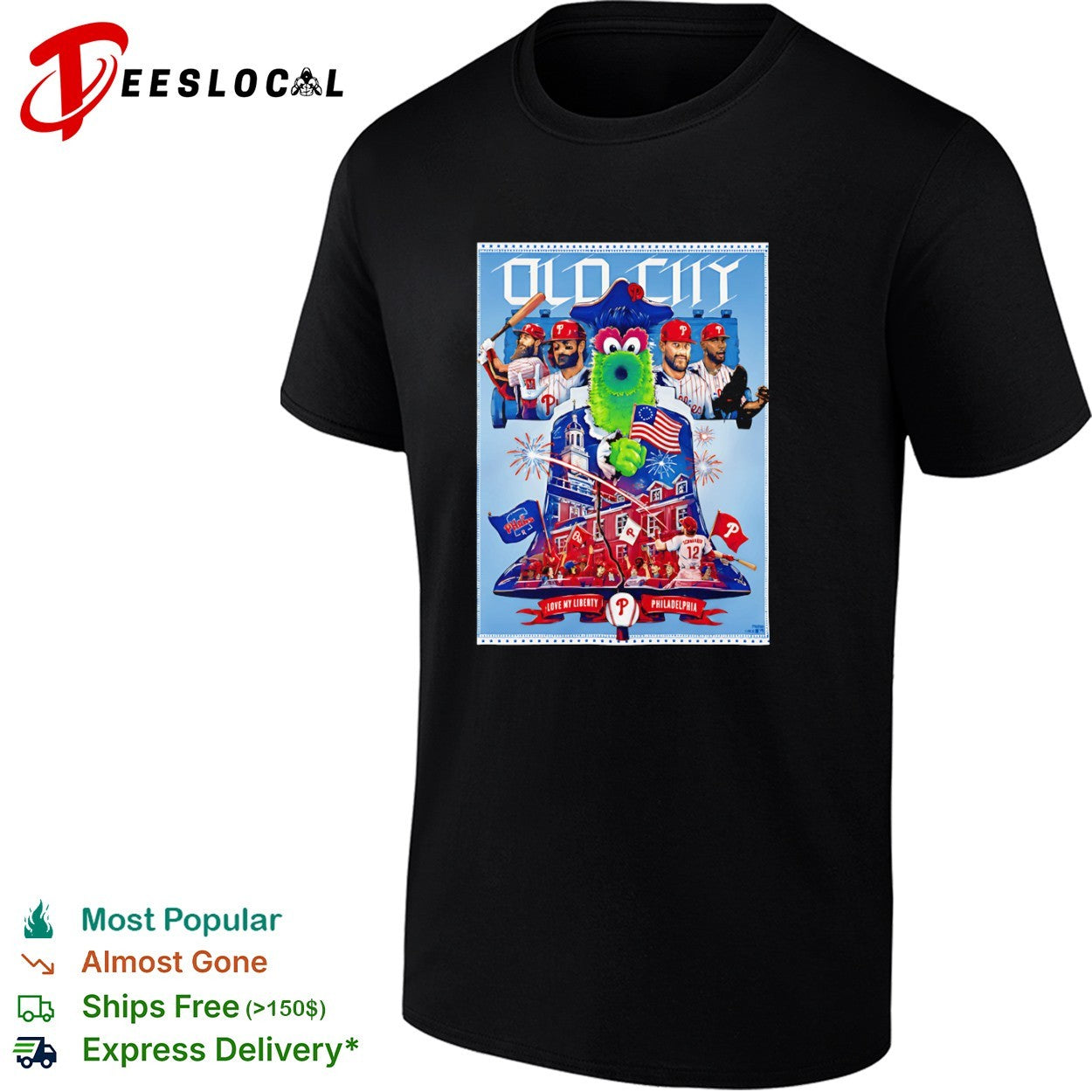 Phillie Phanatic and Kyle Schwarber Old City Philadelphia Phillies Poster shirt