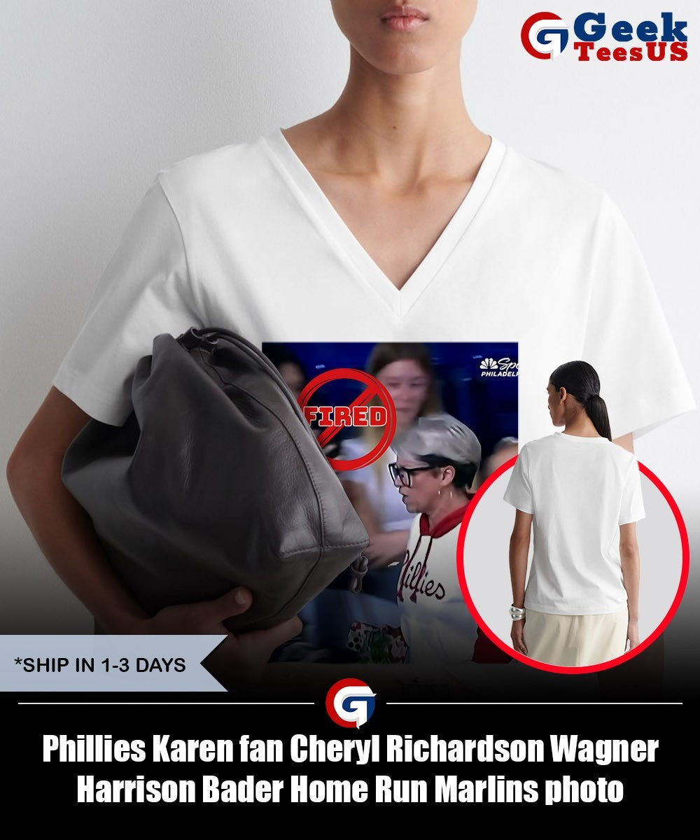 Phillies Karen fan Cheryl Richardson Wagner Harrison Bader Home Run Marlins photo shirt