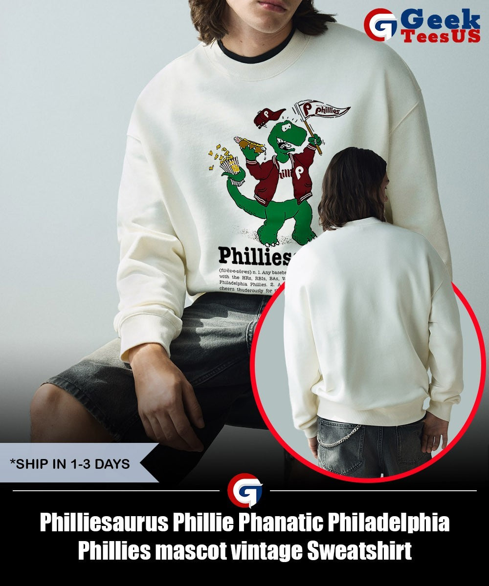 Philliesaurus Phillie Phanatic Philadelphia Phillies mascot vintage shirt