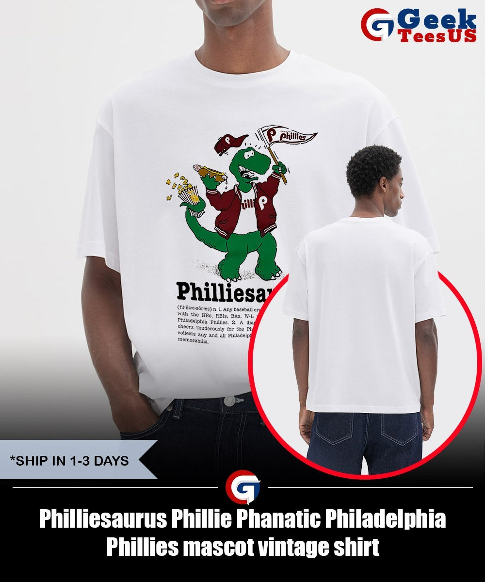 Philliesaurus Phillie Phanatic Philadelphia Phillies mascot vintage shirt