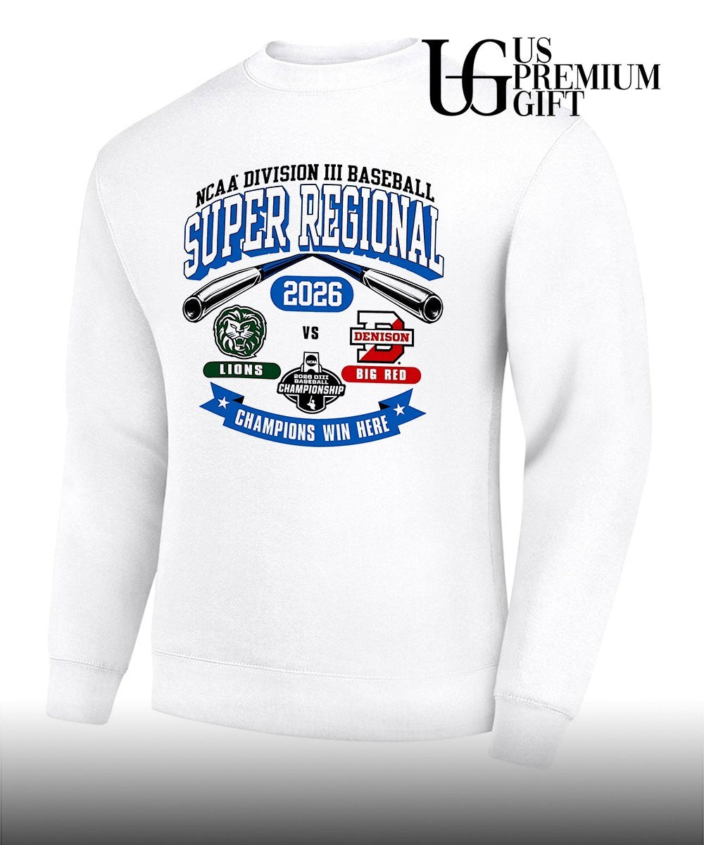 Piedmont Lions and Denison Big Red Division III Baseball Super Regional 2026 Champions Win Here shirt