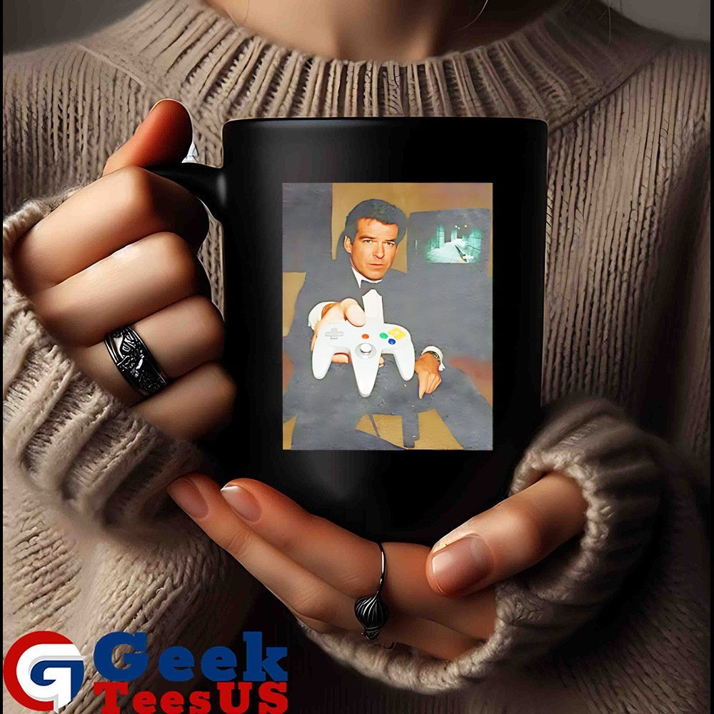 Pierce Brosnan playing game shirt