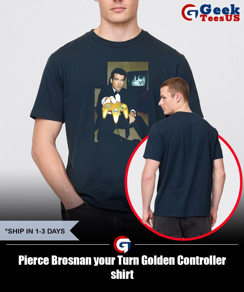 Pierce Brosnan your Turn Golden Controller shirt