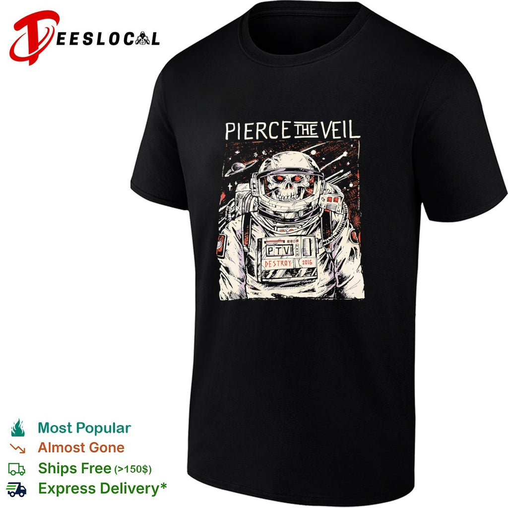 Pierce the Veil PTV Destroy 2016 Astronaut Skull shirt