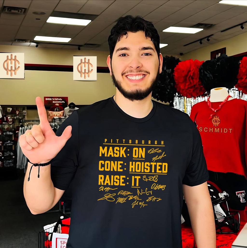 Pittsburgh Mask On Cone Hoisted Raise It Shirt