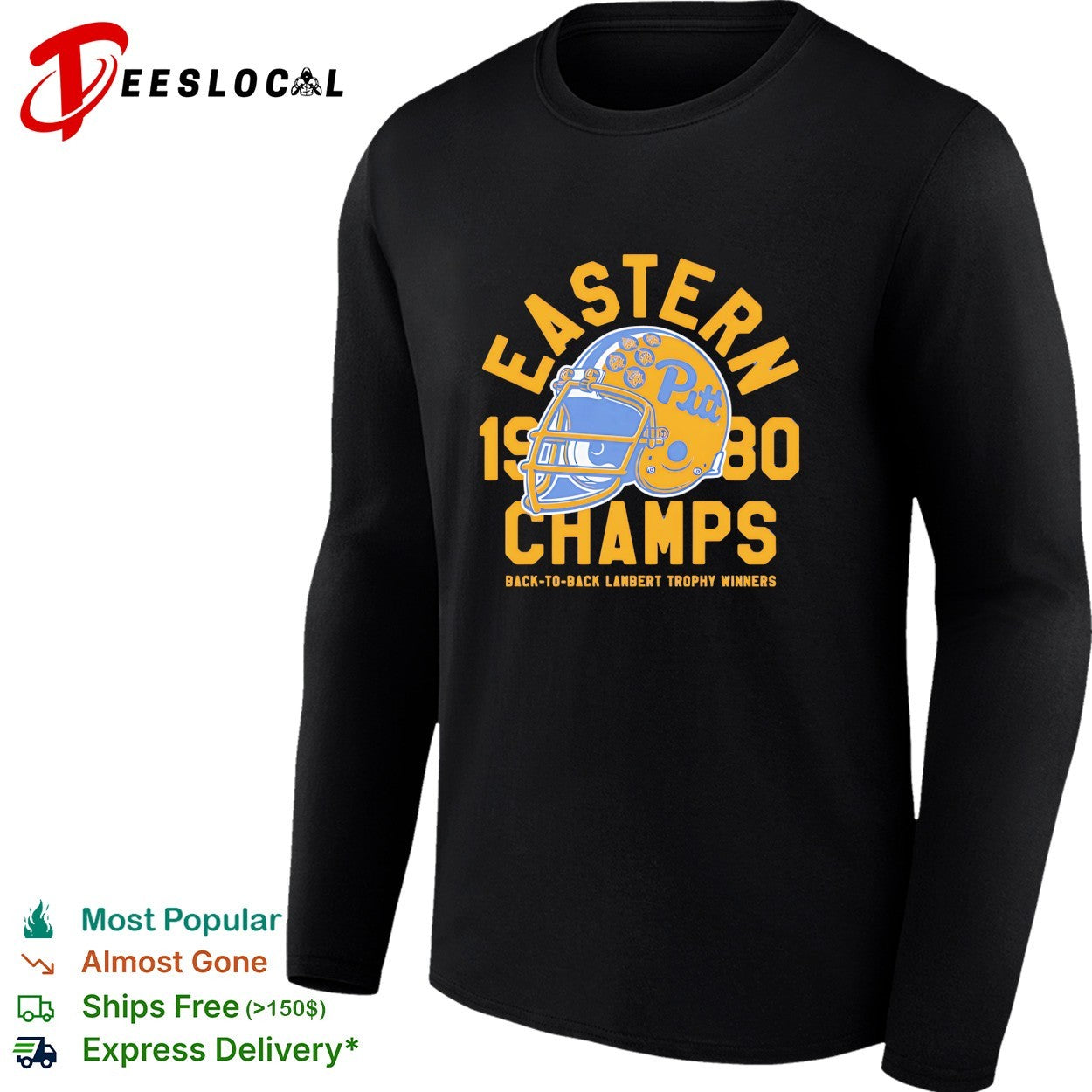 Pittsburgh Panthers Pitt eastern champs 1980 helmet Lambert Trophy shirt