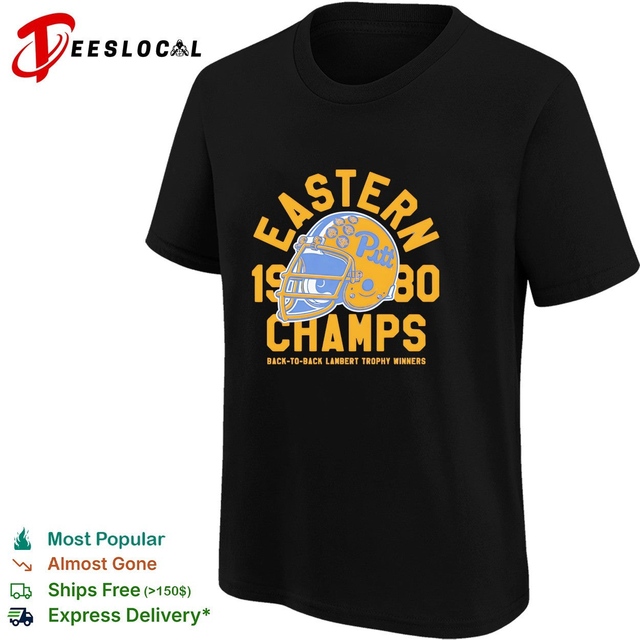 Pittsburgh Panthers Pitt eastern champs 1980 helmet Lambert Trophy shirt