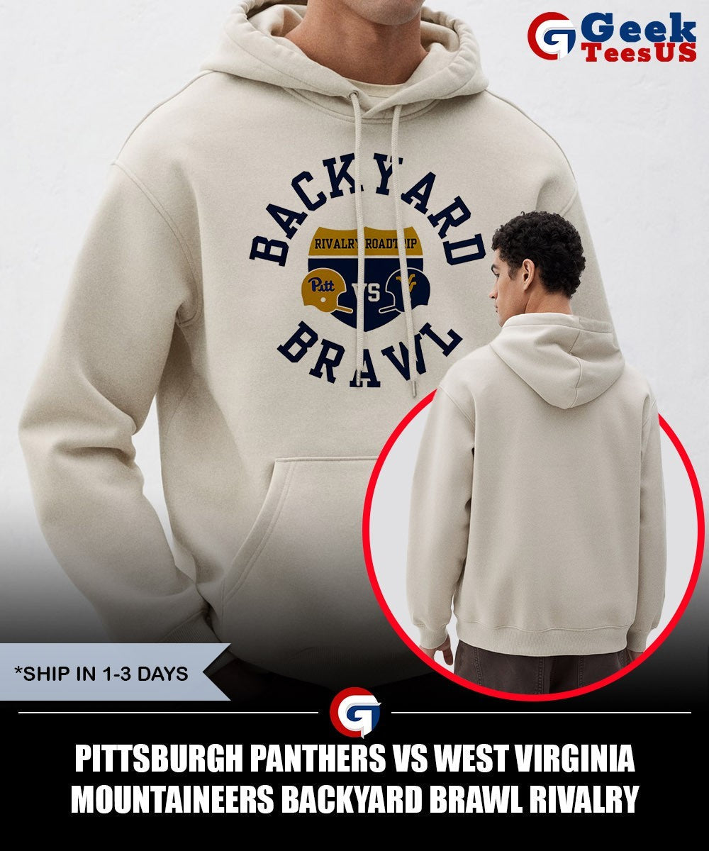 Pittsburgh Panthers vs West Virginia Mountaineers Backyard Brawl Rivalry Roadtrip Football helmet shirt