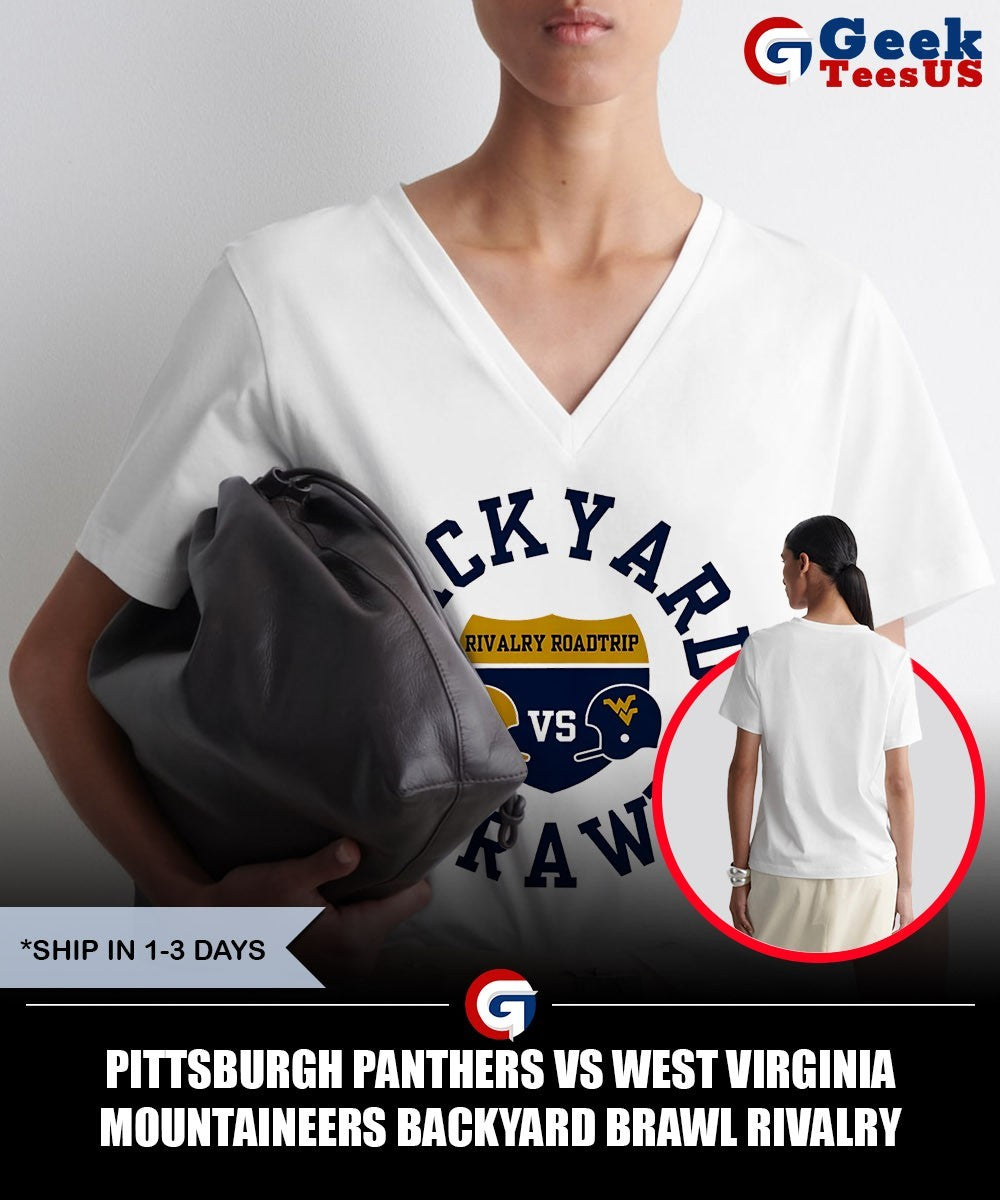 Pittsburgh Panthers vs West Virginia Mountaineers Backyard Brawl Rivalry Roadtrip Football helmet shirt