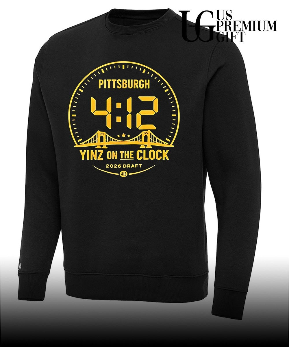 Pittsburgh Steel Football 4 12 Yinz On The Clock 2026 Draft Game Day shirt