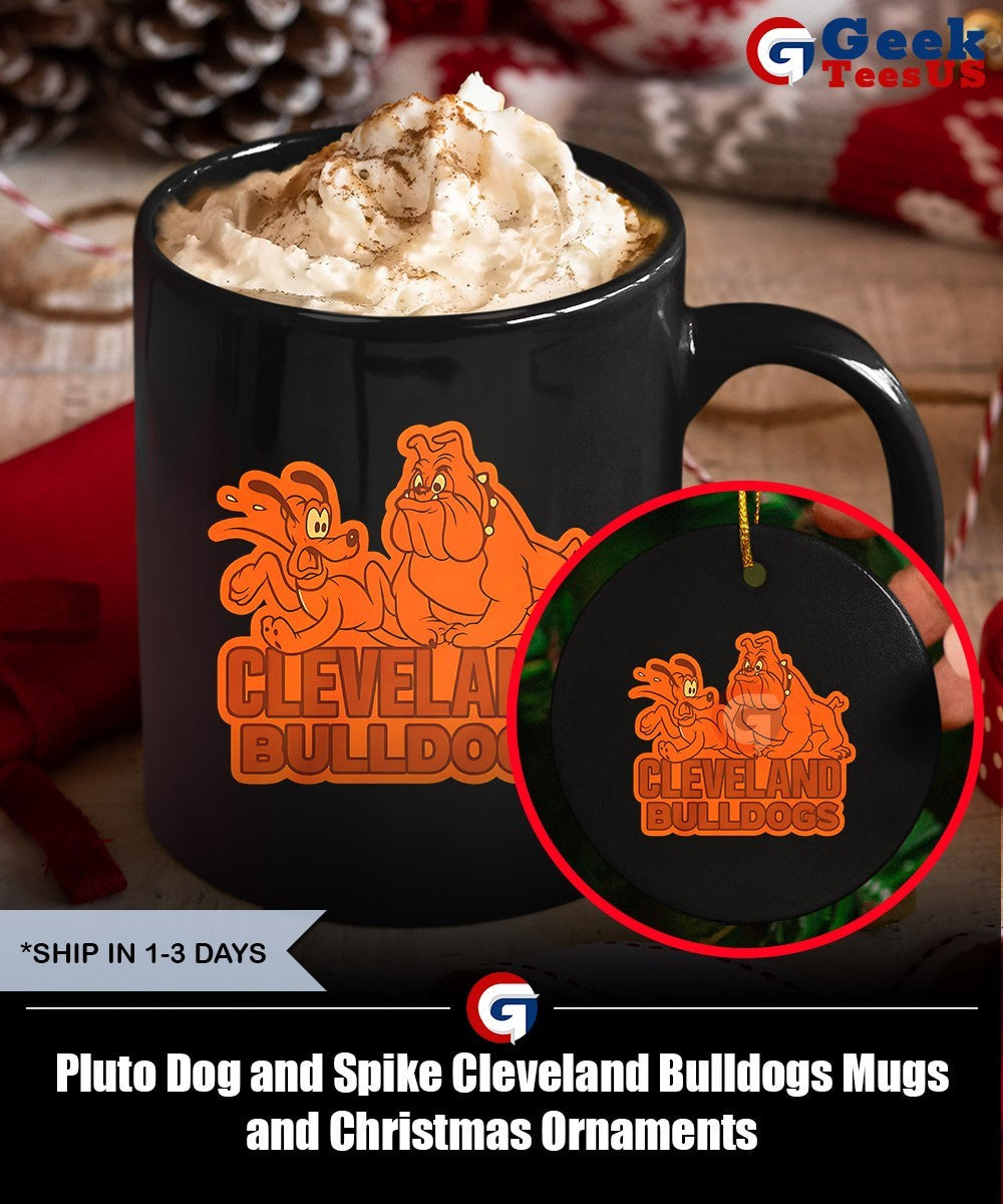 Pluto Dog and Spike Cleveland Bulldogs shirt