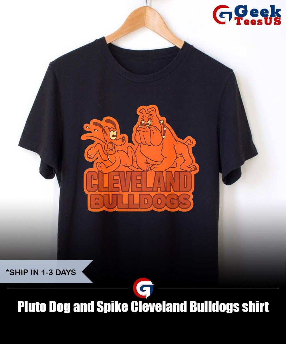 Pluto Dog and Spike Cleveland Bulldogs shirt