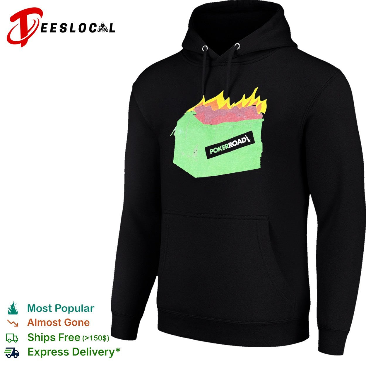 PokerRoad Dumpster Fire poker shirt