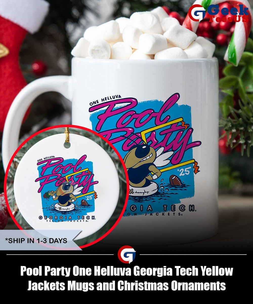 Pool Party One Helluva Georgia Tech Yellow Jackets shirt
