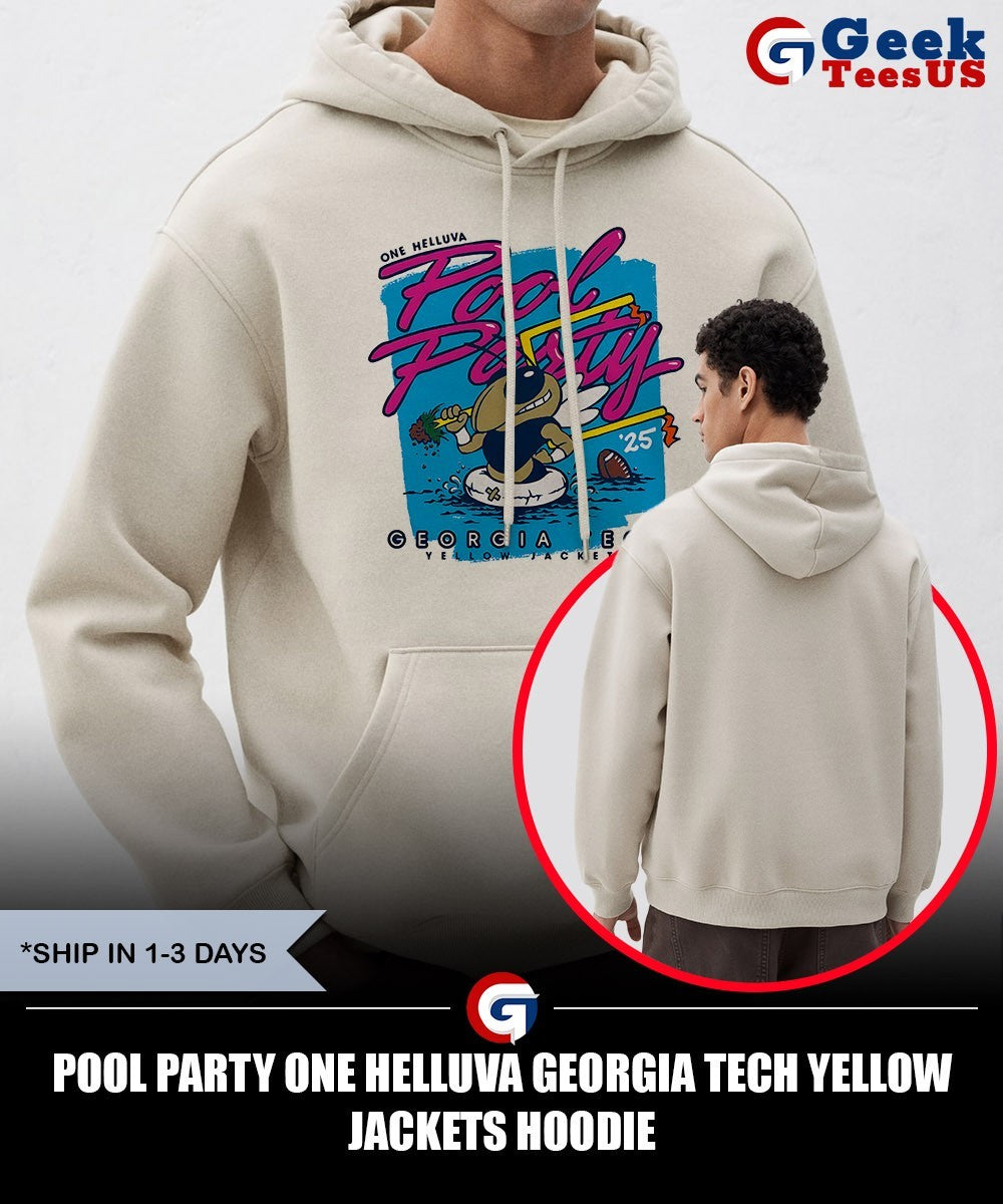 Pool Party One Helluva Georgia Tech Yellow Jackets shirt