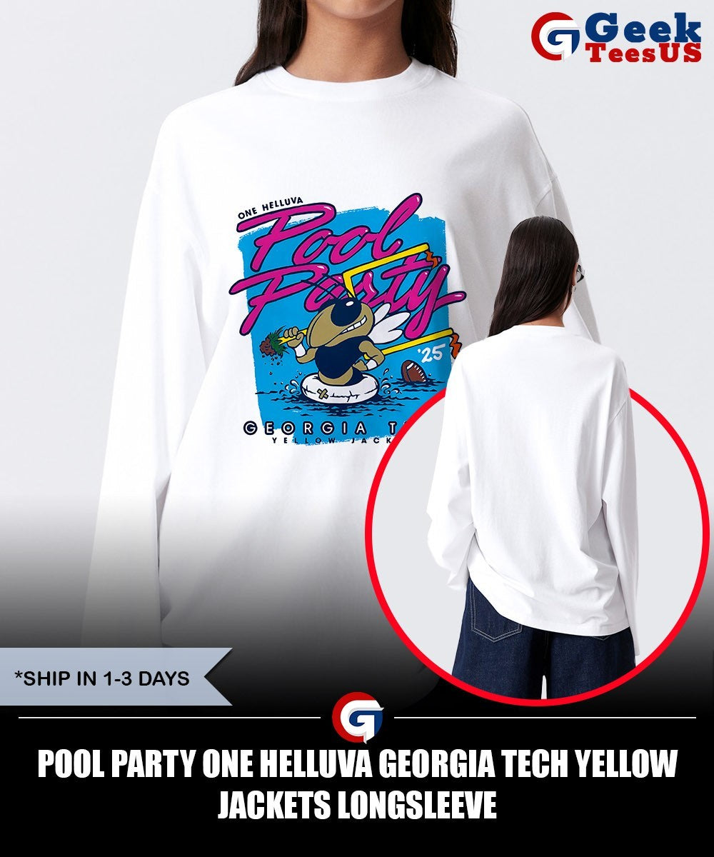 Pool Party One Helluva Georgia Tech Yellow Jackets shirt