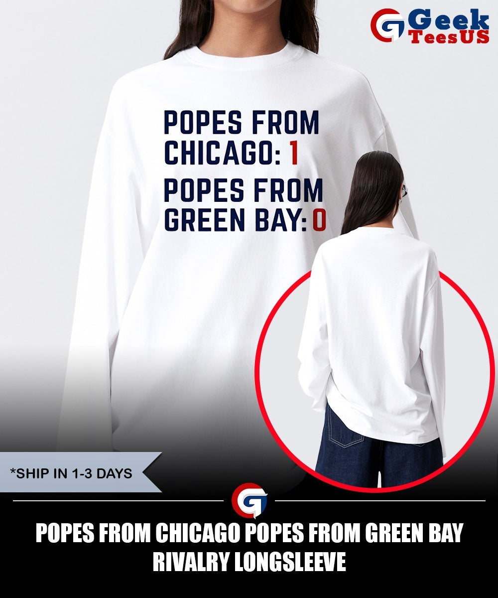 Popes from Chicago Popes from Green Bay rivalry shirt