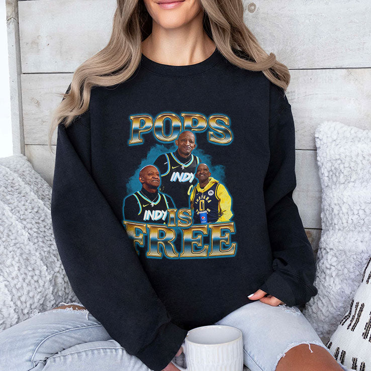 Pops Is Free Tyrese Haliburton Dad Indiana Pacers Fan T Shirt