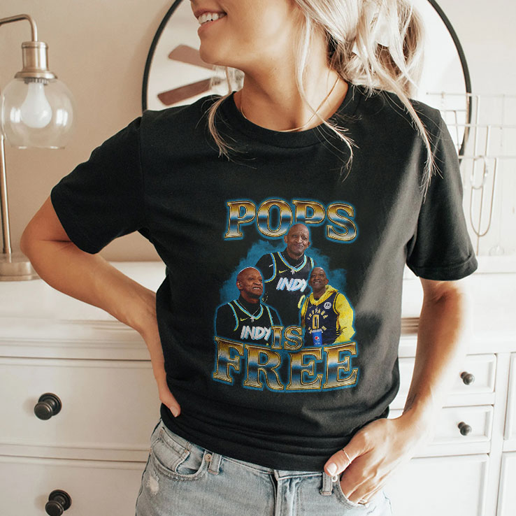 Pops Is Free Tyrese Haliburton Dad Indiana Pacers Fan T Shirt