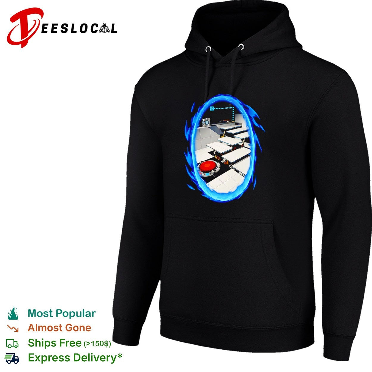 Portal Weighted Companion Cube and Aperture Science Test Chamber shirt