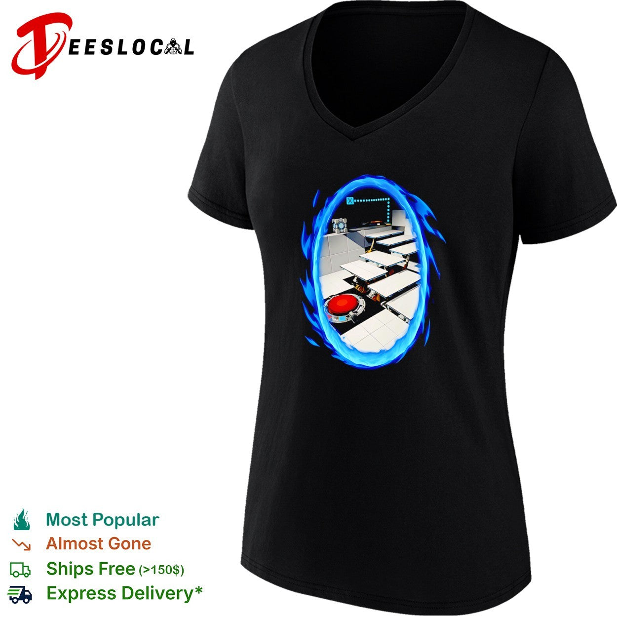 Portal Weighted Companion Cube and Aperture Science Test Chamber shirt