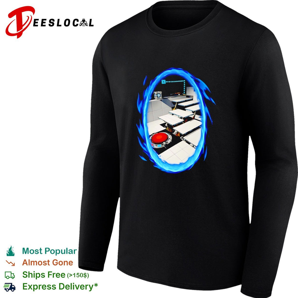 Portal Weighted Companion Cube and Aperture Science Test Chamber shirt