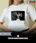 Portion Under Busch shirt