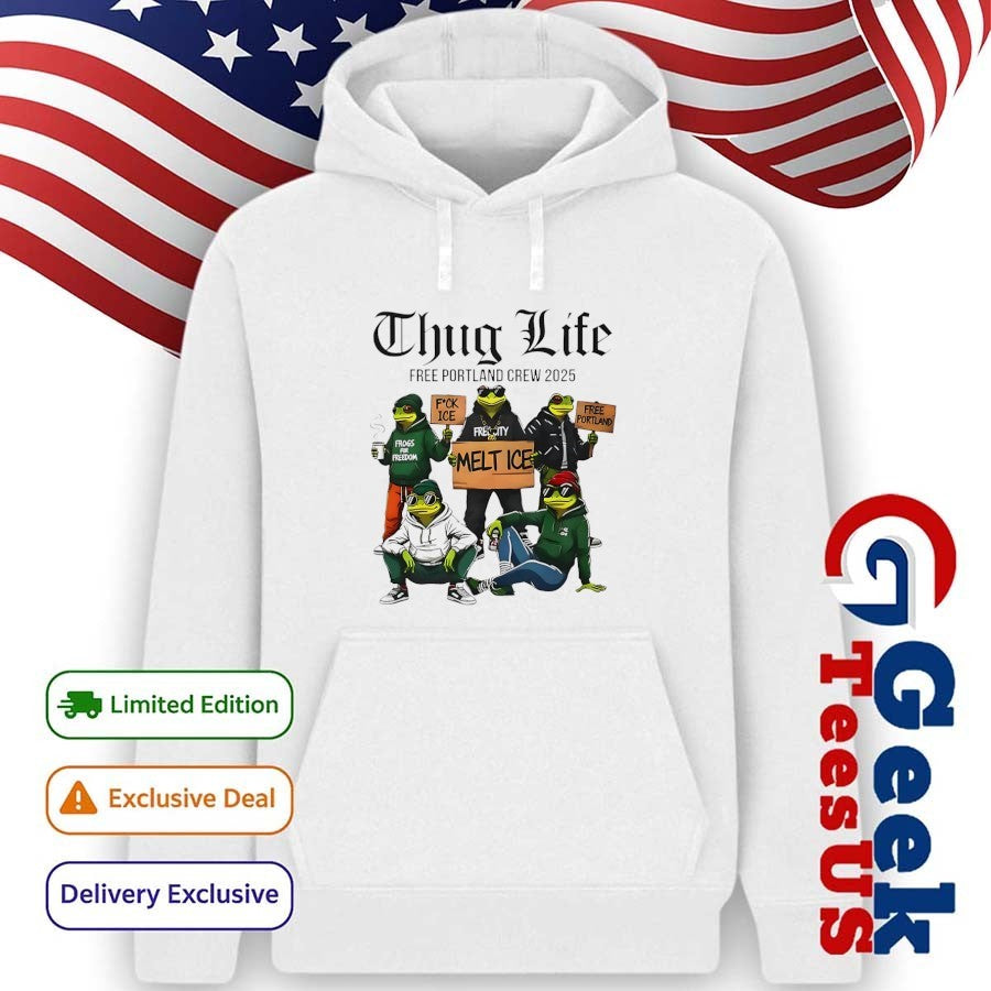 Portland Frog Thug Life Free Portland Crew 2025 shirt