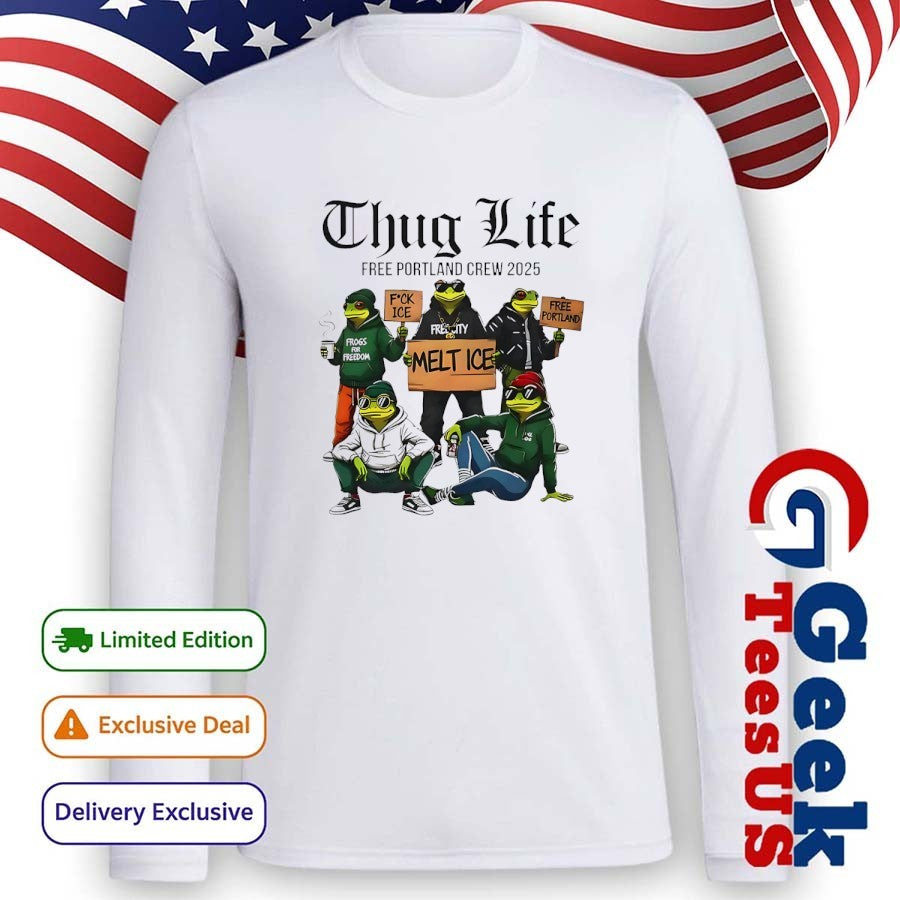 Portland Frog Thug Life Free Portland Crew 2025 shirt