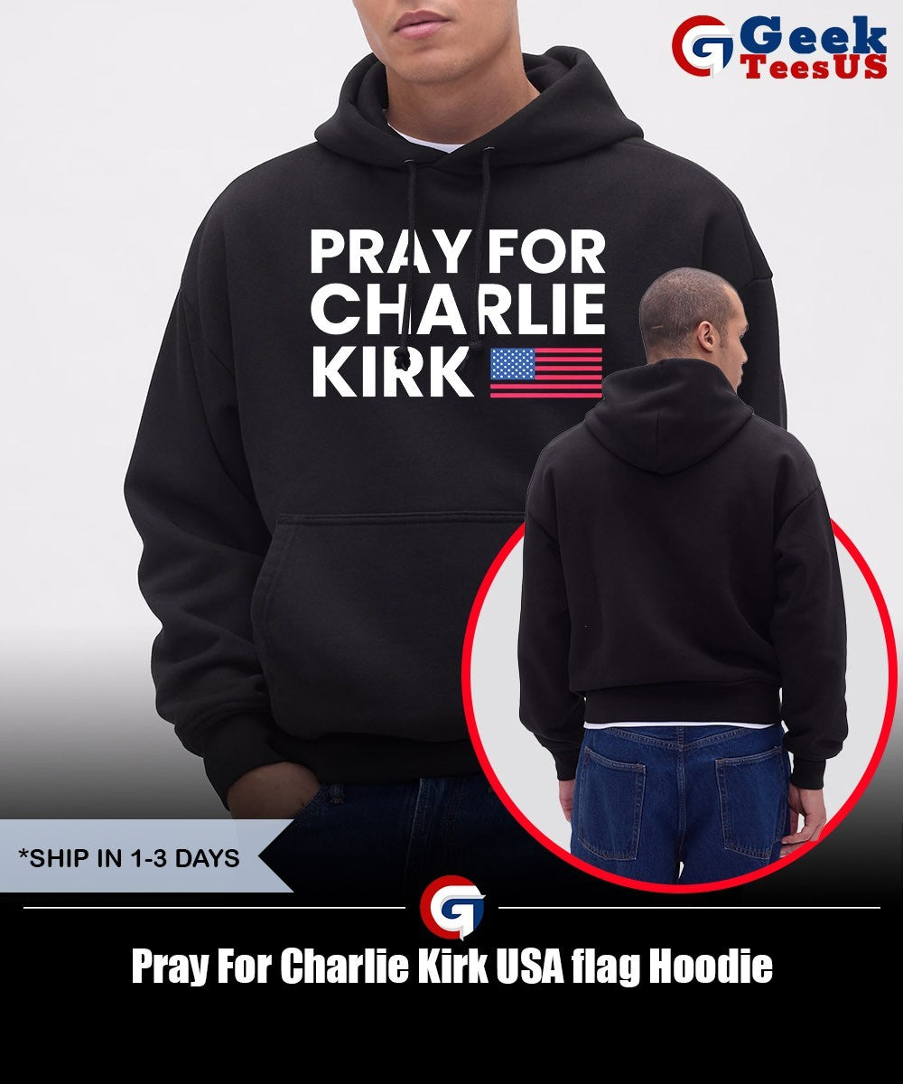 Pray For Charlie Kirk USA flag shirt