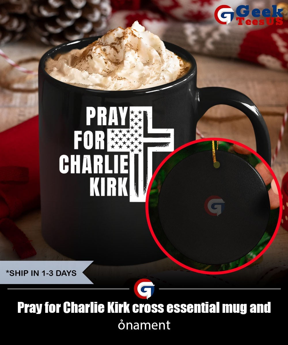 Pray for Charlie Kirk cross essential shirt