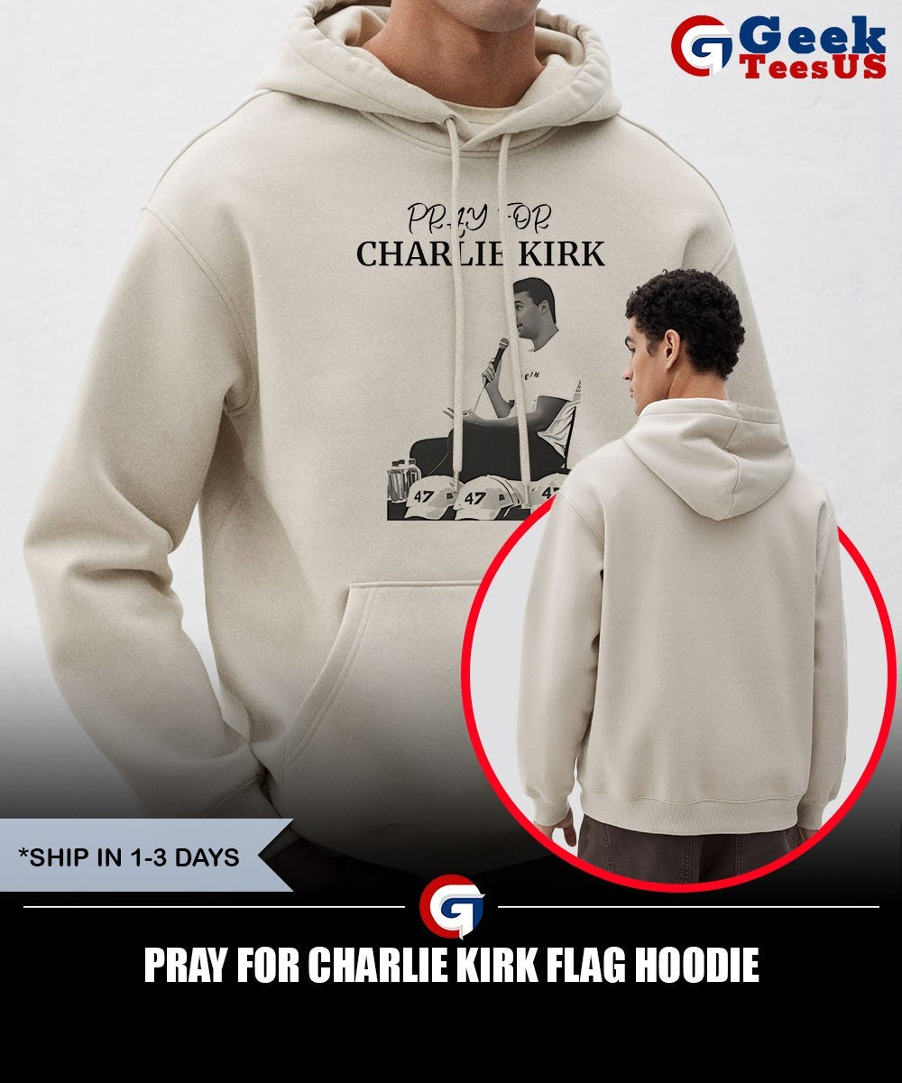 Pray for Charlie Kirk flag shirt