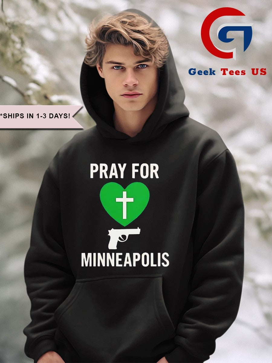 Pray for Minneapolis guns T-shirt