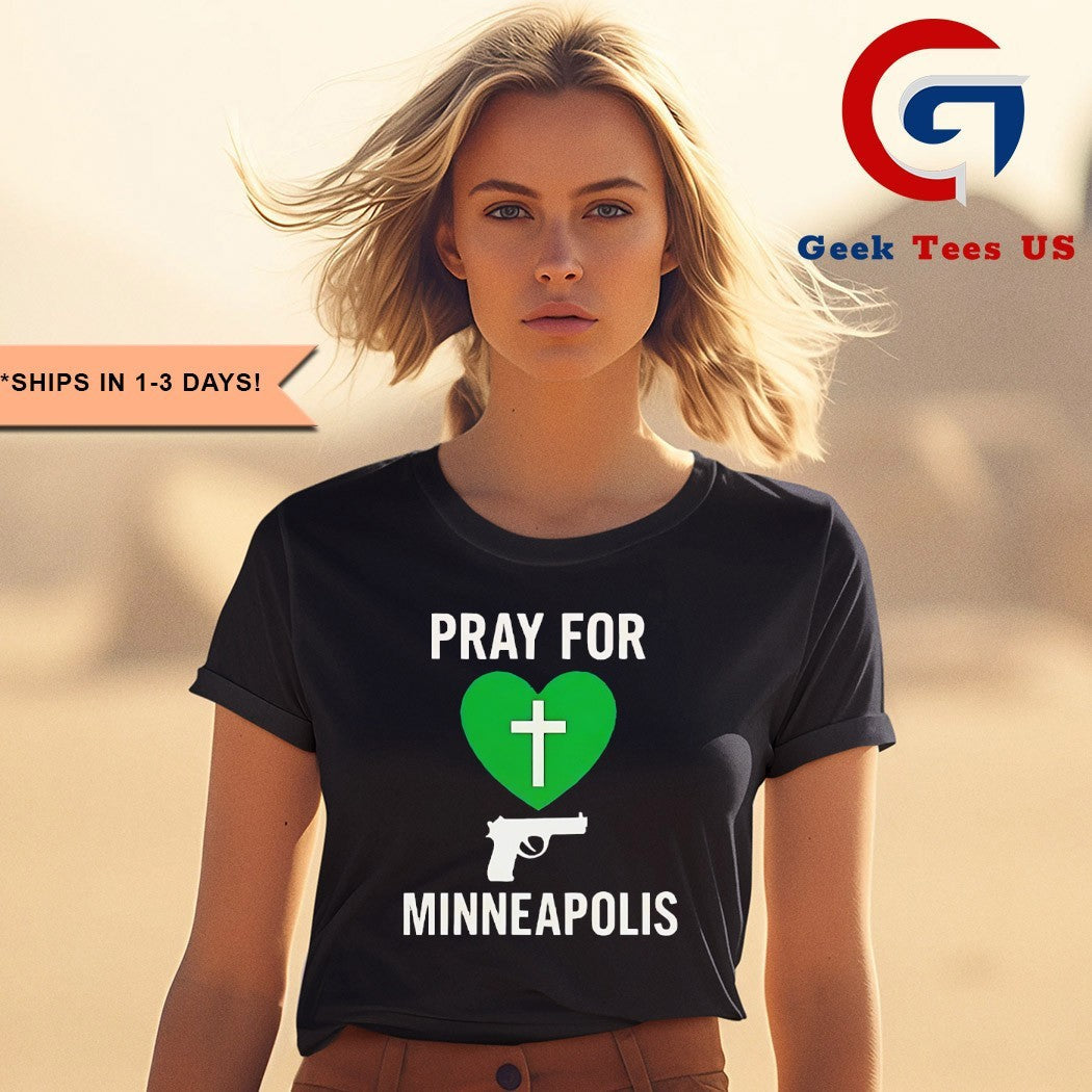 Pray for Minneapolis guns T-shirt