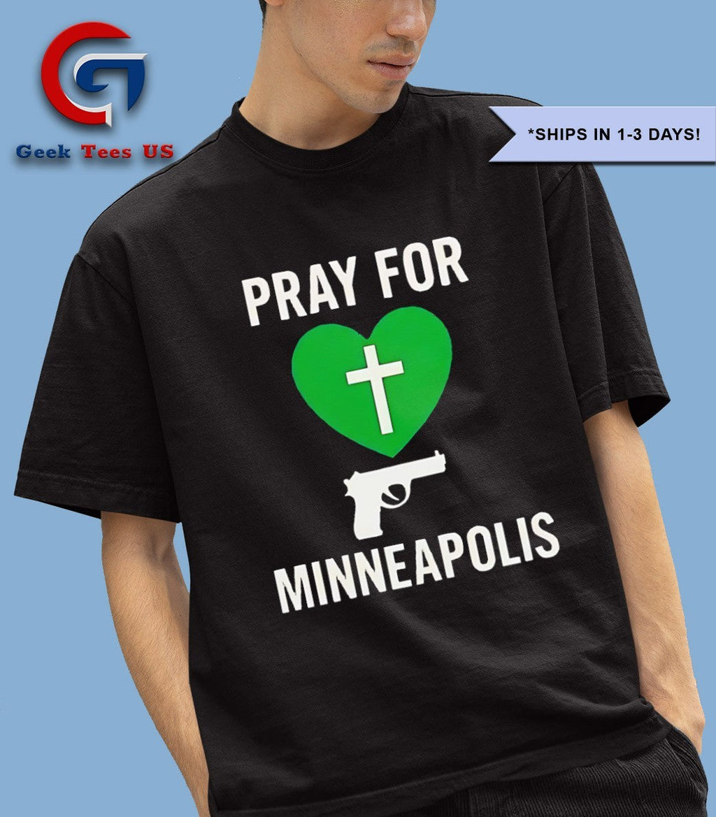 Pray for Minneapolis guns T-shirt