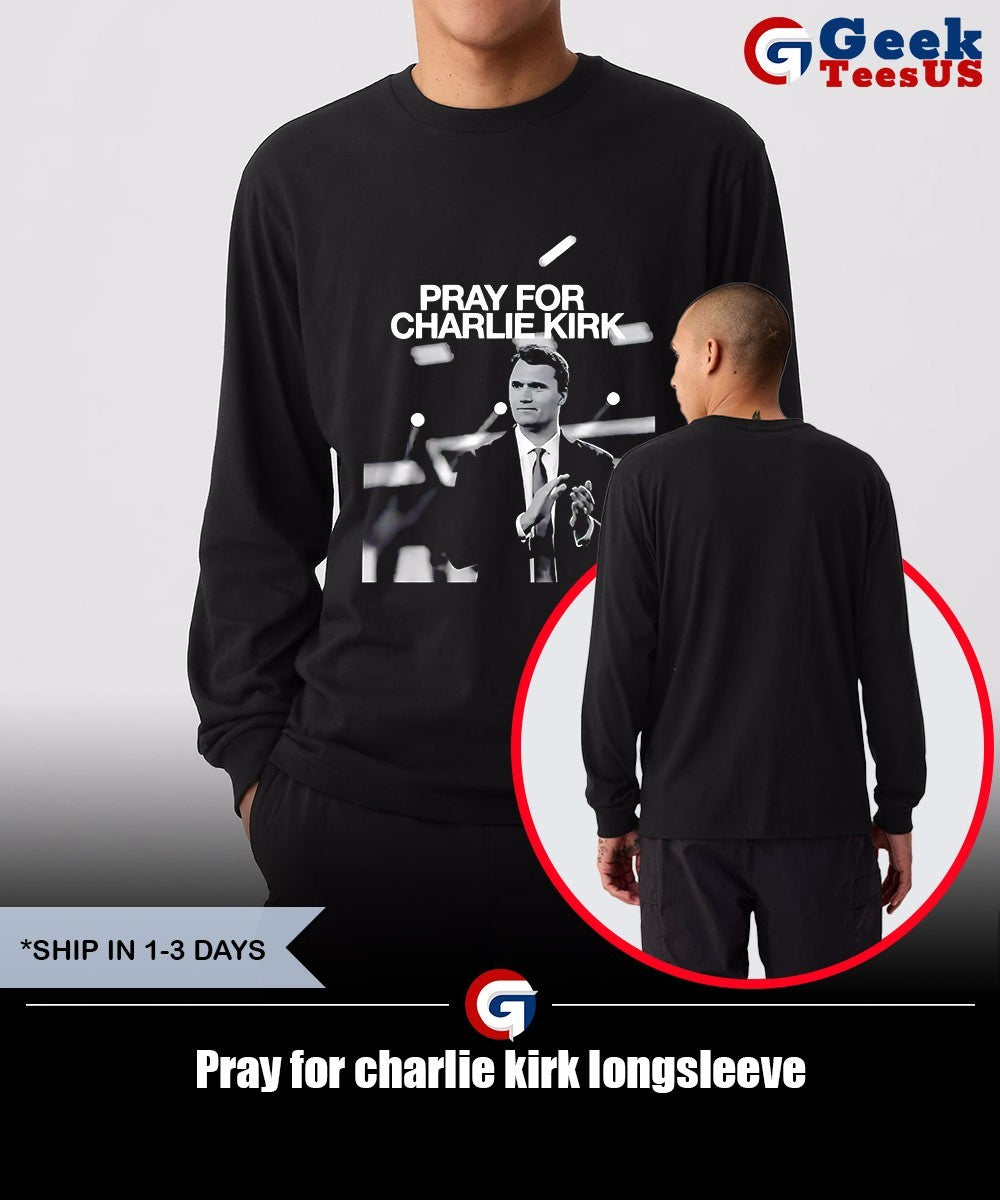 Pray for charlie kirk portrait shirt