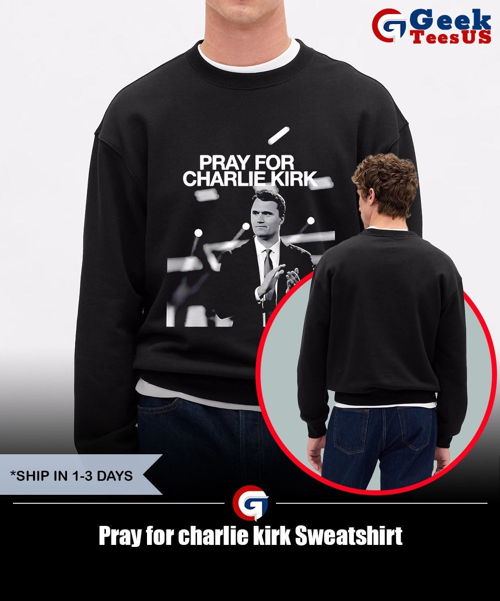 Pray for charlie kirk portrait shirt