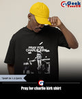 Pray for charlie kirk portrait shirt