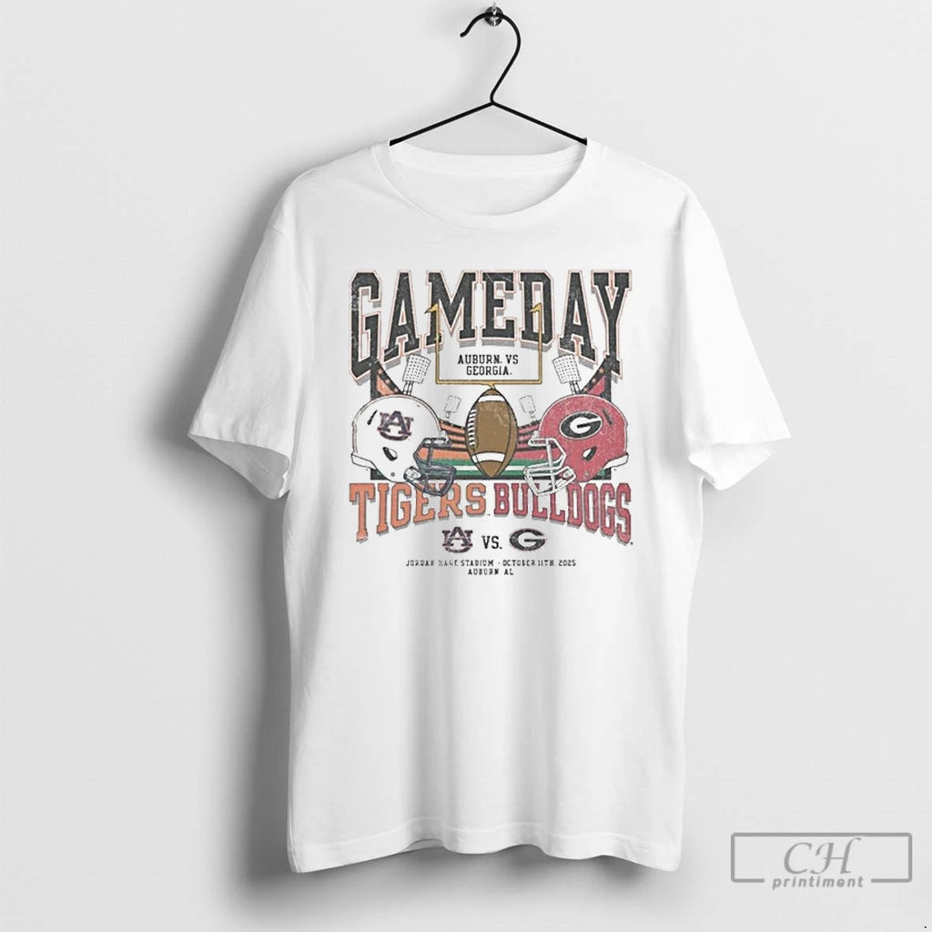 Premium 2025 Gameday Football Auburn Tigers Vs Georgia Bulldogs T Shirts