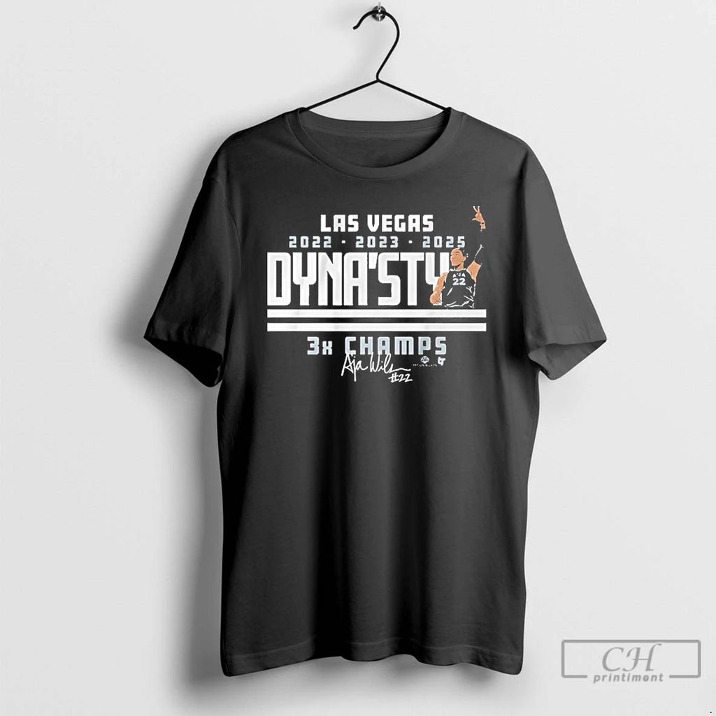 Premium Aja Wilson Dynasty 3x Champions T Shirts