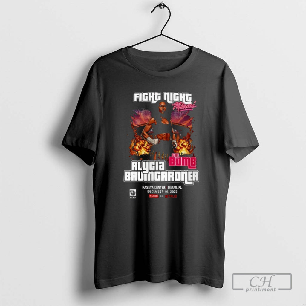 Premium Alycia Baumgardner Fight Night Miami Warning This Is Not A Game Graphic Double Graphic