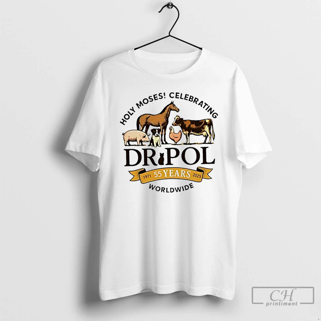 Premium Animals Holy Moses Celebrating Dr Pol 55 Years 1971 2025 World Wide T Shirts