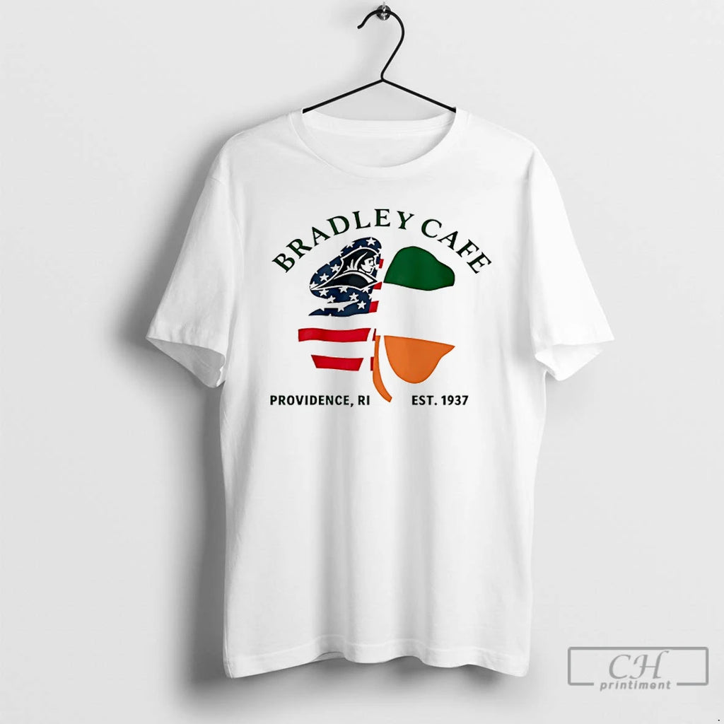 Premium Bradley Cafe Providence Ri Est 1937 Shamrock Usa Ireland Flag