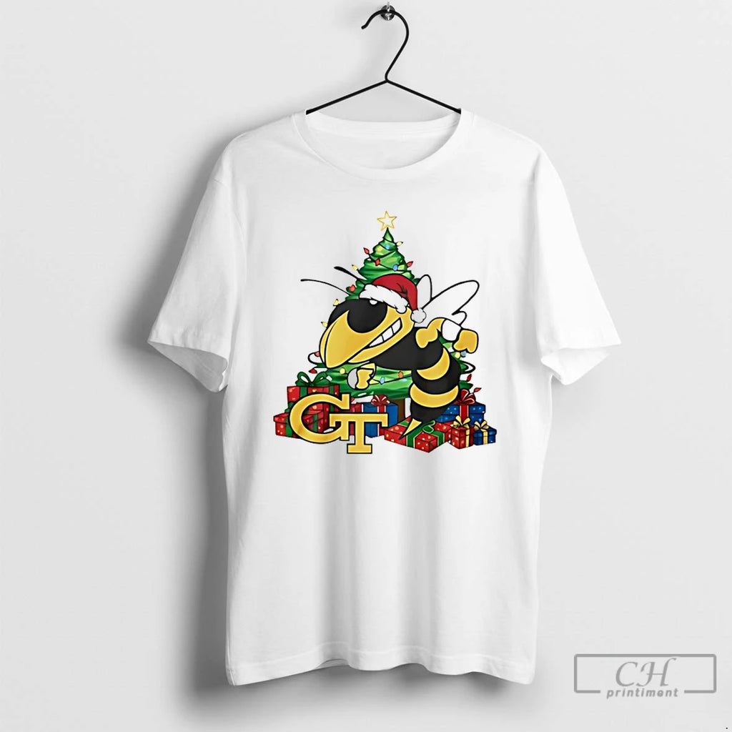 Premium Buzz Georgia Tech Yellow Jackets Santa Hat Merry Christmas