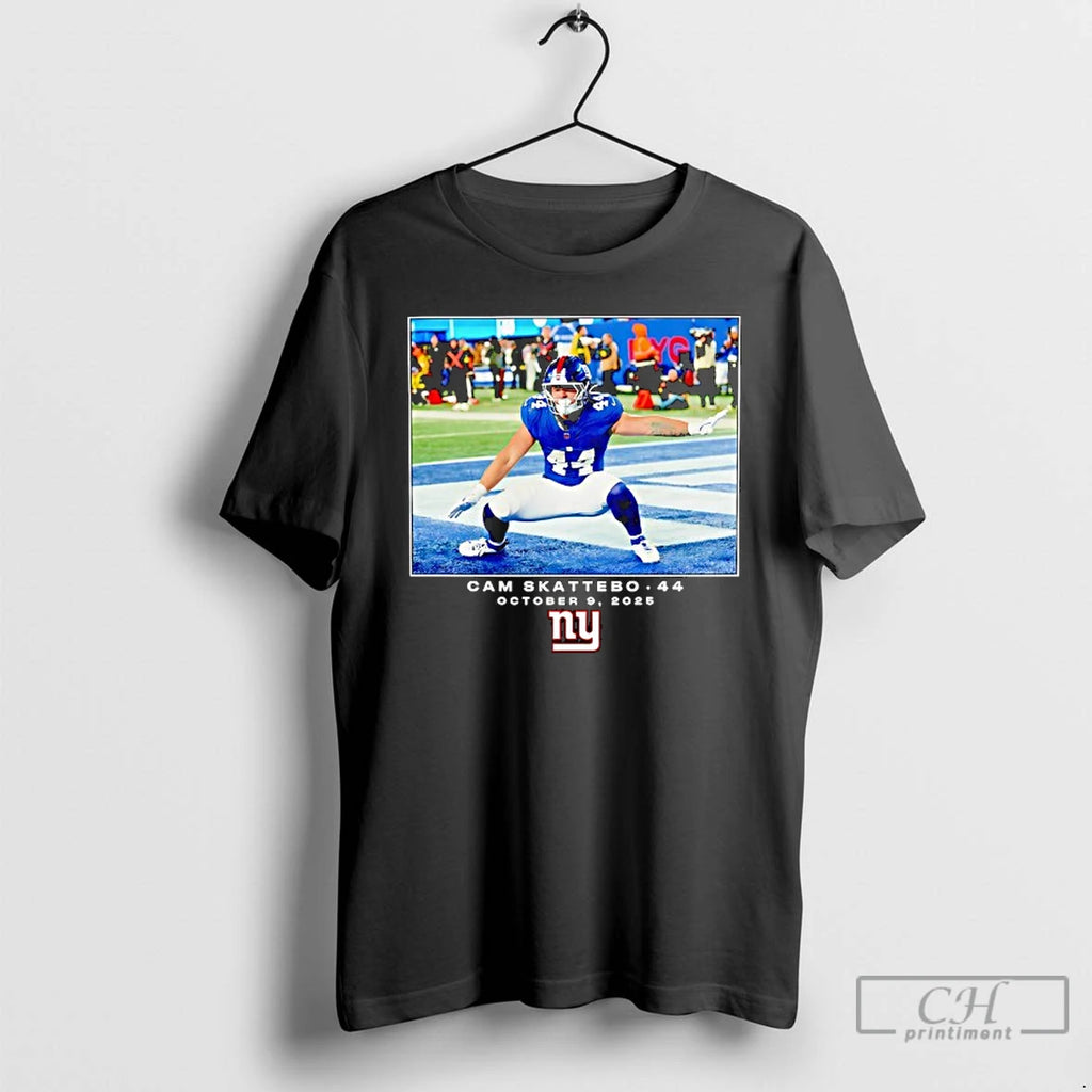 Premium Cam Skattebo New York Giants Football 2025 Photo T Shirts