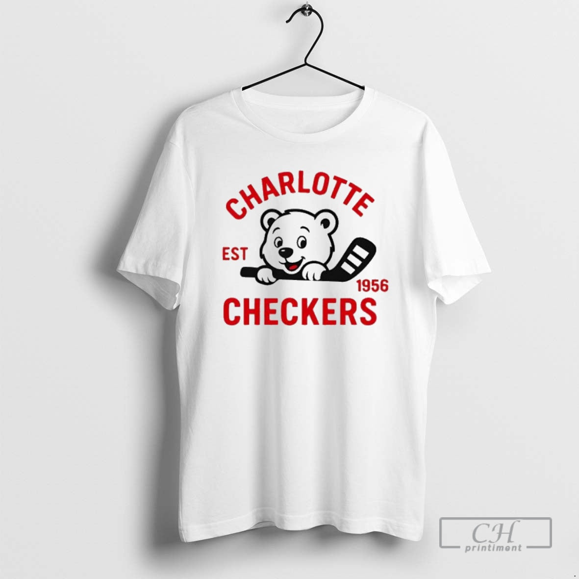 Premium Charlotte Checkers Bear Cute Logo Est 1956 Shirt Sweater