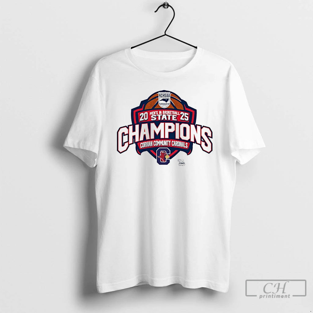Premium Corvian Community Cardinals 2025 Mens 1a Basketball State Champions
