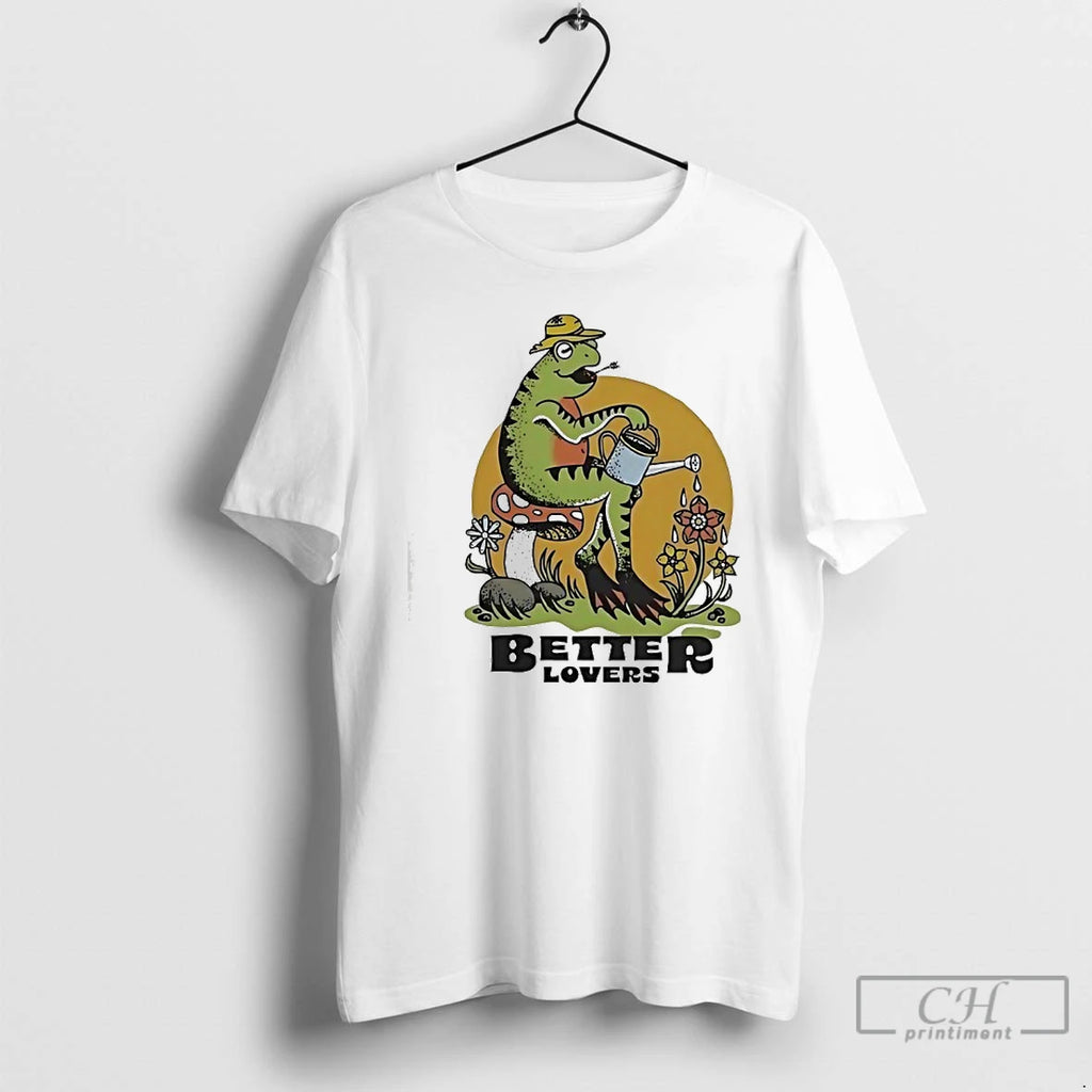 Premium Frog On A Mushroom Watering Flowers Better Lovers Spring