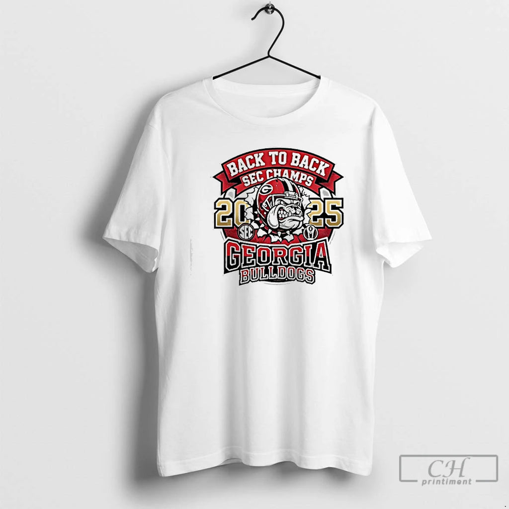 Premium Georgia Bulldogs Back To Back Sec Champs 2025 Logo