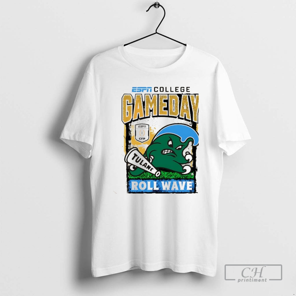 Premium Green Wave Roll Wave 2025 26 College Football Playoff Gameday Roll Wave Mascot Christmas